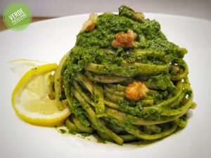 Linguine al Pesto di Spinaci