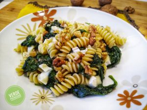 Fusilli Spinaci, Brie e Noci