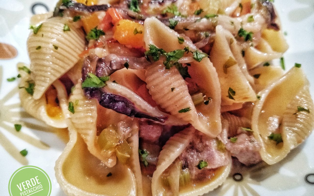 Pasta Risottata Radicchio e Salsiccia