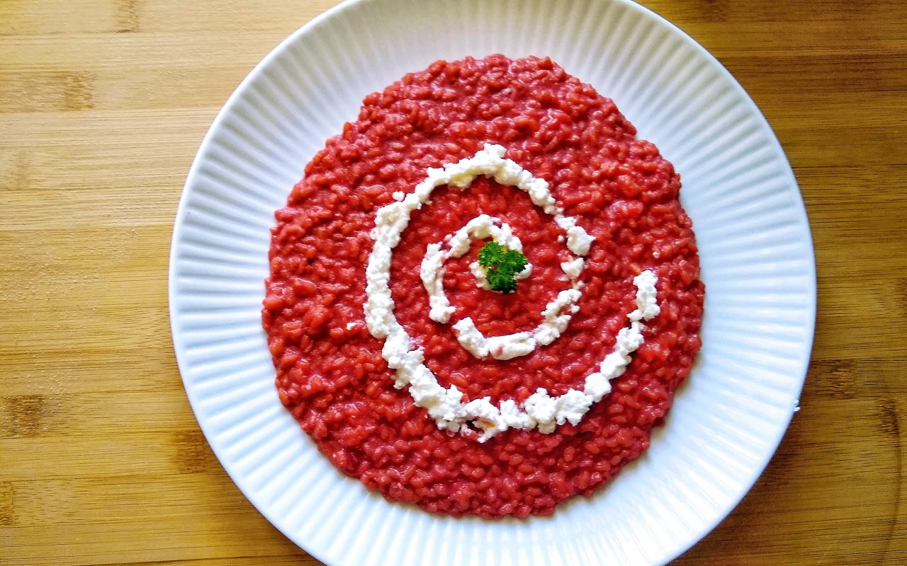 Risotto alla barbabietola rossa e ricotta