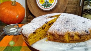 Torta di zucca e gocce di cioccolato