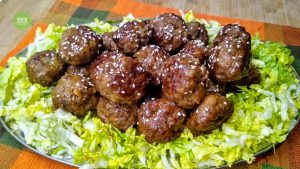 Teriyaki di polpette al mandarino