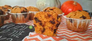 Muffin alla zucca e gocce di cioccolato